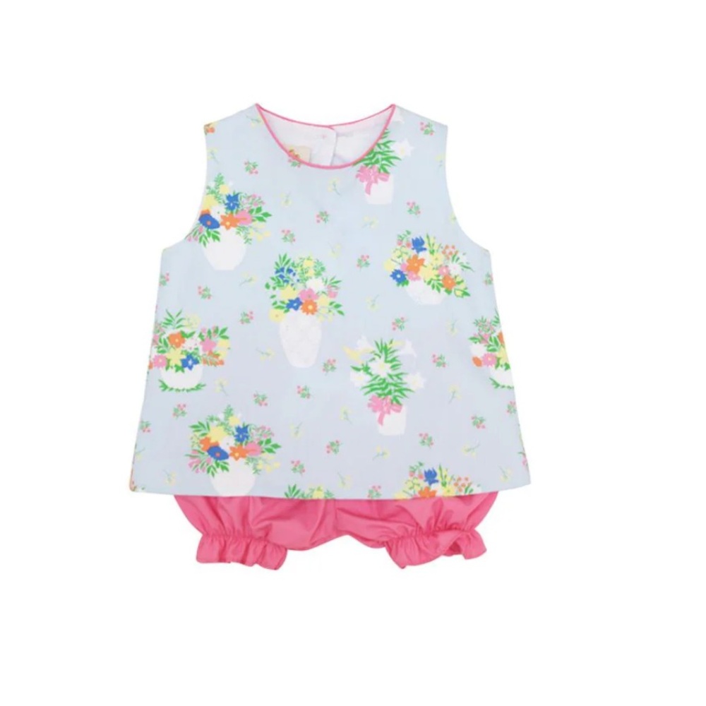 RARE Beaufort Bonnet Matching Set -Uplifting Lilies Girls 8 Bon Air Bloomer Set
